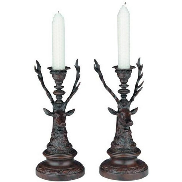 Stunning Silver Stag Candle Holder Pillar candle holder country style Stunning Silver Stag Candle Holder Pillar candle holder country style